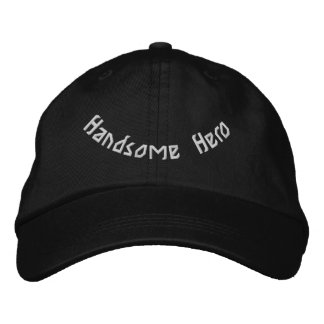 Casquette Brodée Handsome Hero Elegant Adjustable Modern Black-Hat 