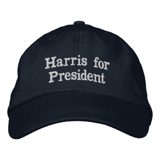 Casquette Brodée Harris pour le président (Changer les mots) (Devant)