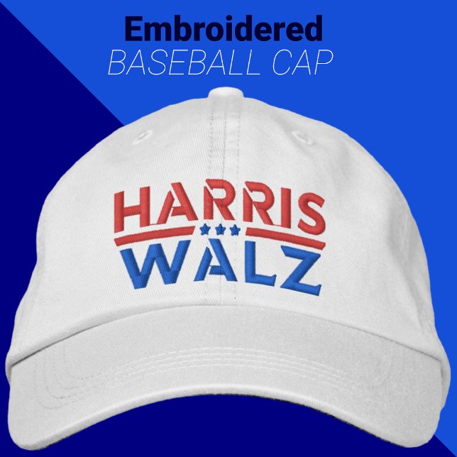 Casquette Brodée Harris Walz Campagne 2024 Kamala Harris & Tim Walz (Créateur téléchargé)