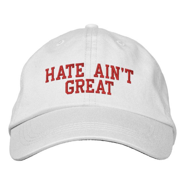Casquette Brodée Hate Ain't Great (Devant)