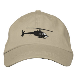Casquette Brodée Hélicoptère Urbain Chopper Silhouette Volant