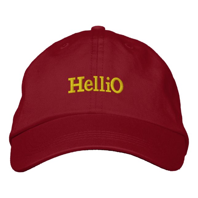 Casquette Brodée Hellio Minimal Typographie Brodée (Devant)