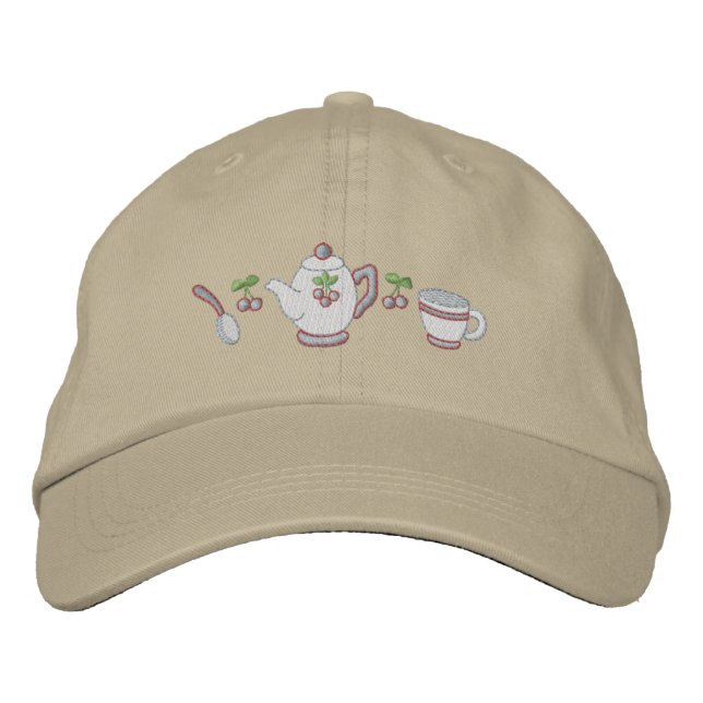 Casquette Brodée Heure du thé (Devant)