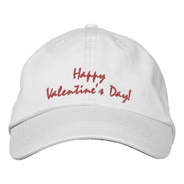 Casquette Brodée Heureuse Sainte-Valentin (Devant)