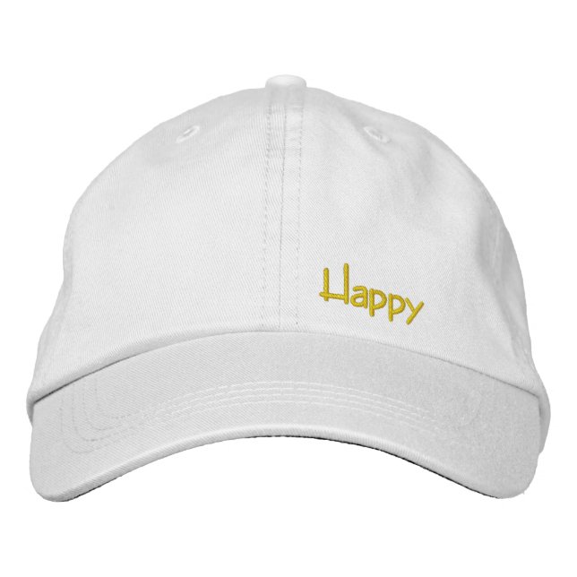 Casquette Brodée heureux (Devant)