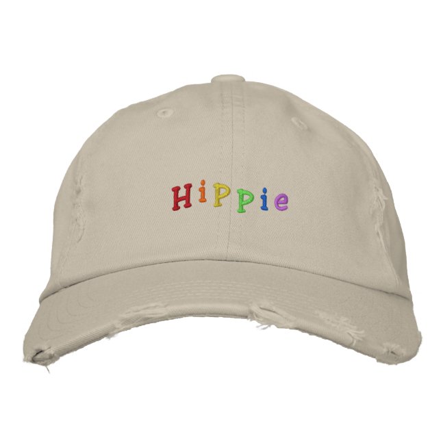 Casquette Brodée Hippie (Devant)