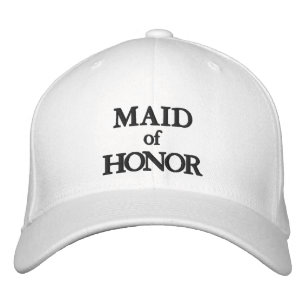 Casquette Brodée Homme d'honneur noir blanc coutume élégant mariage