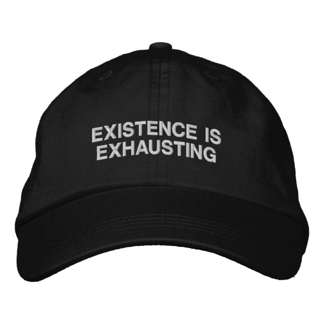 Casquette Brodée Humour Existentiel Sarcasme Personnalité Épuisée (Devant)