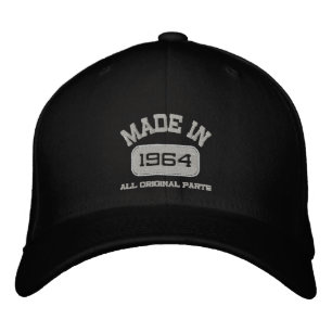 Casquette brodée humour pièces d'origine 1964