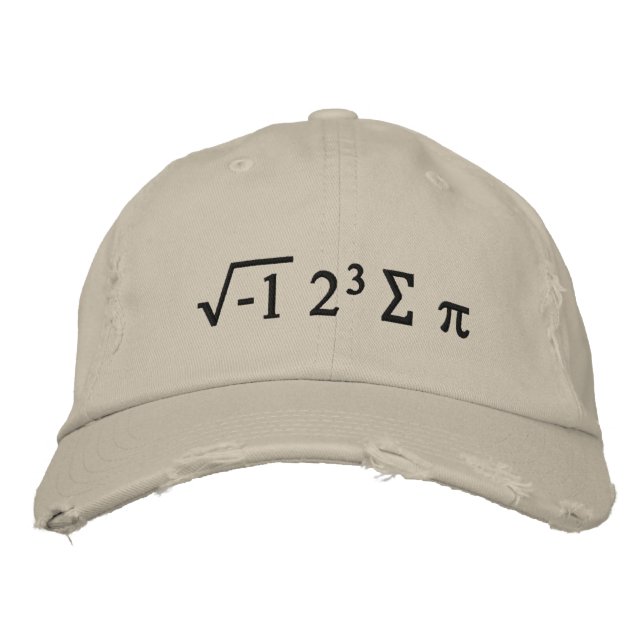 Casquette Brodée i 8 sum pi - J'Ate Mangé Certains Pi Funny Math Ca (Devant)