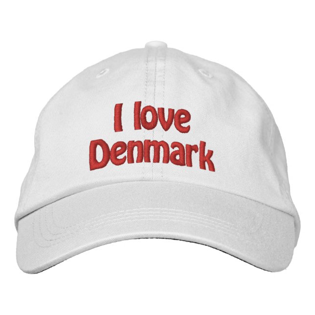 Casquette Brodée I Love Danemark (Devant)