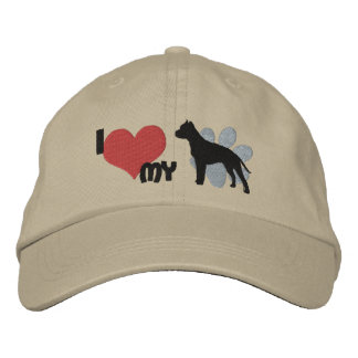 Casquette Brodée I Love my American Staffordshire Terrier