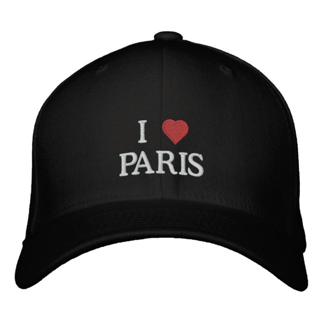 Casquette Brodée I Love Paris (Devant)