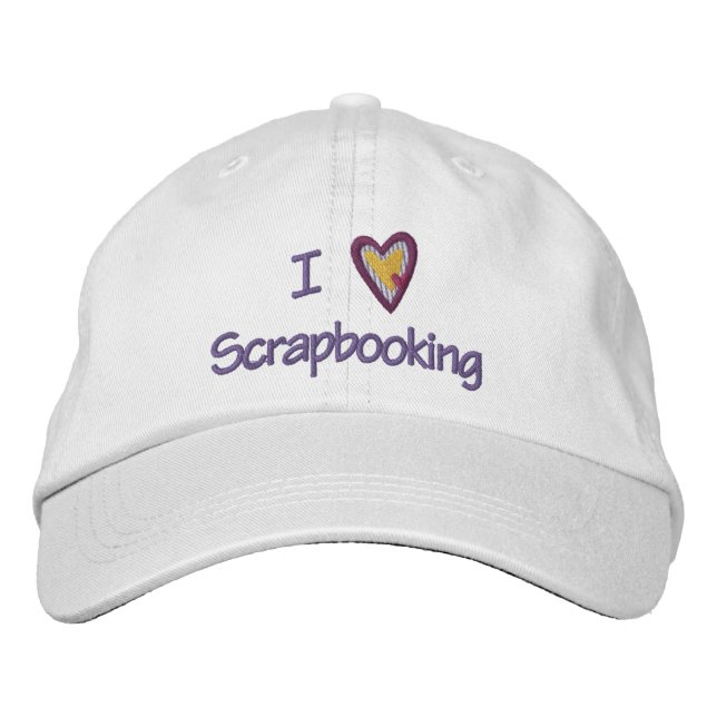 Casquette Brodée I Love scrapbooking (Devant)