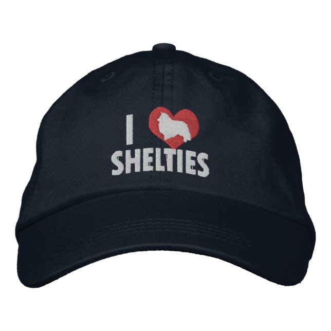 Casquette Brodée I Love Shelts Dark (Devant)