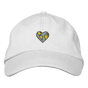 Casquette Brodée Icône brodée du Coeur de la Terre amusante