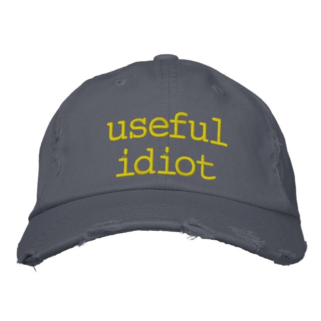 Casquette Brodée idiot utile (Devant)