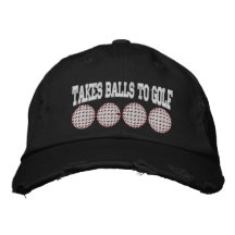 Il Prend Des Boules À Golf Humoristique Brodée Cad