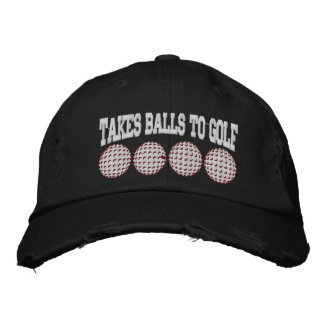 Casquette Brodée Il Prend Des Boules À Golf Humoristique Brodée Cad