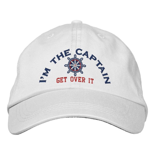 Casquette Brodée I'm the Capt Get Over It Wheel (Devant)