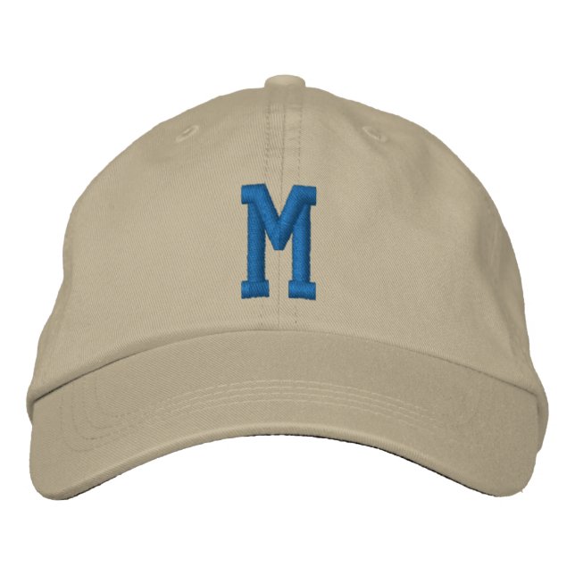 Casquette Brodée Initiale gras de monogramme personnalisé (Devant)