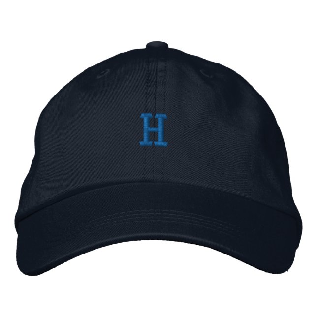 Casquette Brodée Initiale H - Lettre Caractère Monogramme Beau Chap (Devant)
