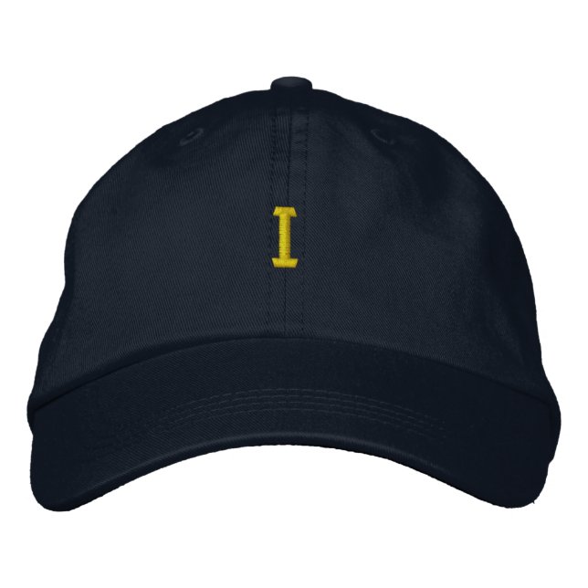Casquette Brodée Initiale I - Monogramme de caractère de lettre sty (Devant)