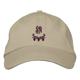 Casquette Brodée Initiales Monogramme Personnalisées Élégantes