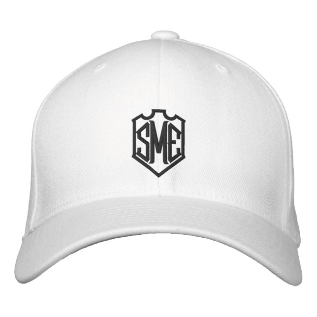 Casquette Brodée Initiales Monogrammes Crest Personnalisées (Devant)