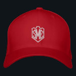 Casquette Brodée Initiales Monogrammes Crest Personnalisées<br><div class="desc">Monogram Crest Monogrammed Initiales Personnalisé Brodé Casquette de baseball comprend le simple monogramme brodé moderne de vos initiales à l'intérieur d'une bordure de crête. Parfait comme cadeau pour la famille et les amis pour l'anniversaire,  Noël,  Fête des pères,  Fête des Mères,  mariages et plus. Créé par Evco Studio www.zazzle.com/store/evcostudio</div>
