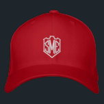 Casquette Brodée Initiales Monogrammes Crest Personnalisées<br><div class="desc">Monogram Crest Monogrammed Initiales Personnalisé Brodé Casquette de baseball comprend le simple monogramme brodé moderne de vos initiales à l'intérieur d'une bordure de crête. Parfait comme cadeau pour la famille et les amis pour l'anniversaire,  Noël,  Fête des pères,  Fête des Mères,  mariages et plus. Créé par Evco Studio www.zazzle.com/store/evcostudio</div>