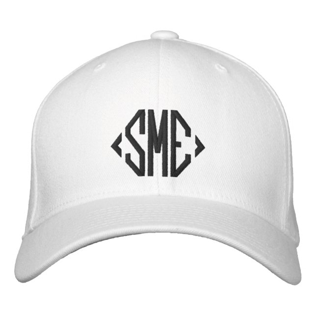 Casquette Brodée Initiales Monogrammes Monogrammes Personnalisées (Devant)