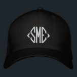 Casquette Brodée Initiales Monogrammes Monogrammes Personnalisées<br><div class="desc">Monogramme Initiales Monogrammées Personnalisées Brodées Casquette de baseball personnalisées,  le simple monogramme brodé moderne de vos initiales. Parfait comme cadeau pour la famille et les amis pour l'anniversaire,  Noël,  Fête des pères,  Fête des Mères,  mariages et plus. Créé par Evco Studio www.zazzle.com/store/evcostudio</div>