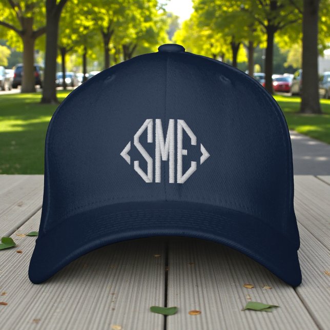 Casquette Brodée Initiales Monogrammes Monogrammes Personnalisées (Créateur téléchargé)