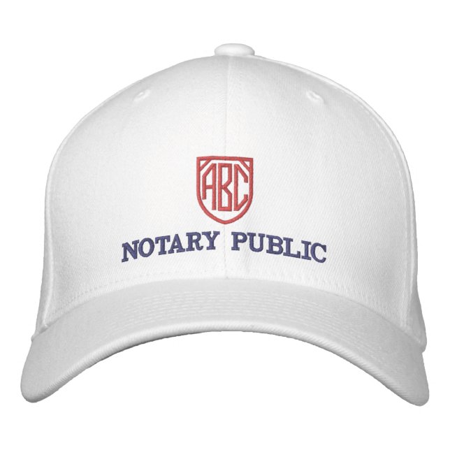Casquette Brodée Initiales monogrammes Publicité notaire Customisée (Devant)