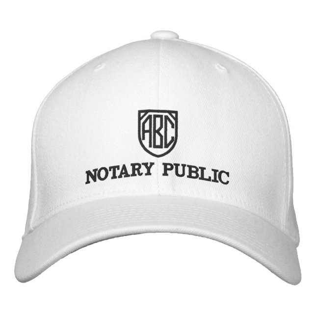 Casquette Brodée Initiales monogrammes Publicité notaire Customisée (Devant)