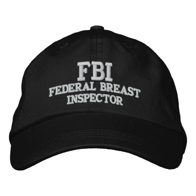 CASQUETTE BRODÉE INSPECTEUR FÉDÉRAL DU SEIN DU FBI (Devant)