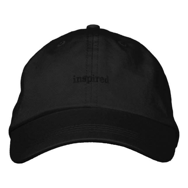 Casquette Brodée 'inspirés' Entrepreneurs Créatifs Noirs Sur Noirs (Devant)