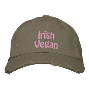 Casquette Brodée Irish Vegan, St. Patrick's Day, Pink Green