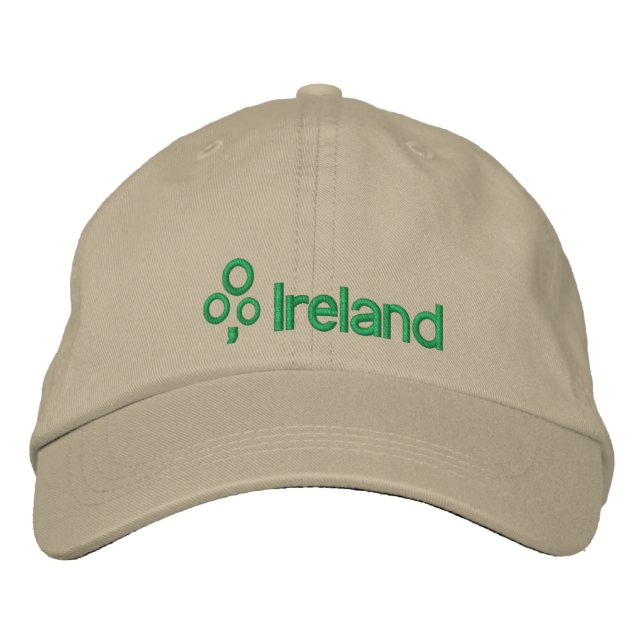 Casquette Brodée Irlande avec Shamrock (Devant)