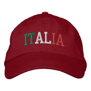 Casquette Brodée ITALIE Italie Drapeau Couleurs Vert Blanc et Rouge