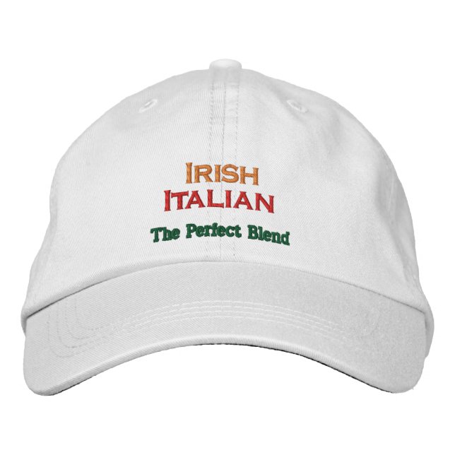 CASQUETTE BRODÉE ITALIEN IRLANDAIS ST. JOUR DE PATRICK (Devant)