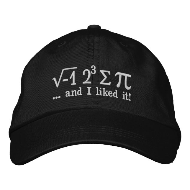 Casquette Brodée J'ai mangé un certain pi et je l'ai aimé calembour (Devant)
