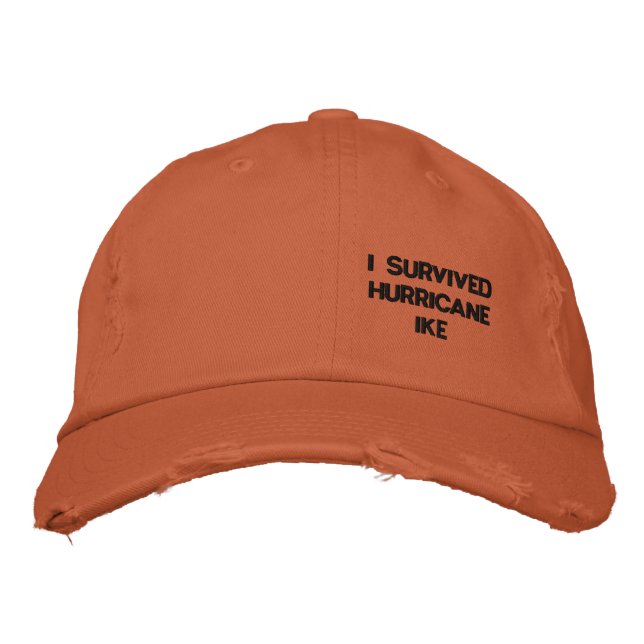 CASQUETTE BRODÉE J'AI SURVÉCU À LA PAC D'IKE D'OURAGAN (Devant)