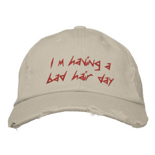 Casquette Brodée J'ai une mauvaise chevelure journée brodée casquet