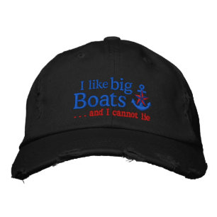 Casquette Brodée J'aime l'Ancre rouge nautique humoristique
