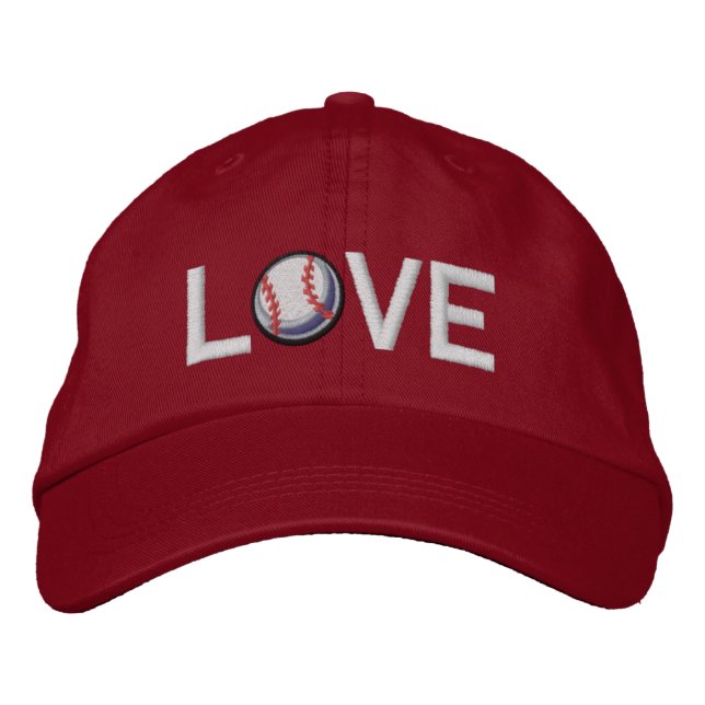 Casquette Brodée J'aime le baseball (Devant)