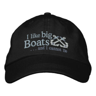 Casquette Brodée J'aime les gros bateaux Humoristique Nautique