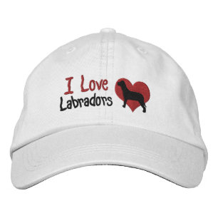 Casquette Brodée J'Aime Les Labradors Chien Et Coeur