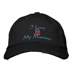 Casquette Brodée J'Aime Ma Mère En Italien Noir